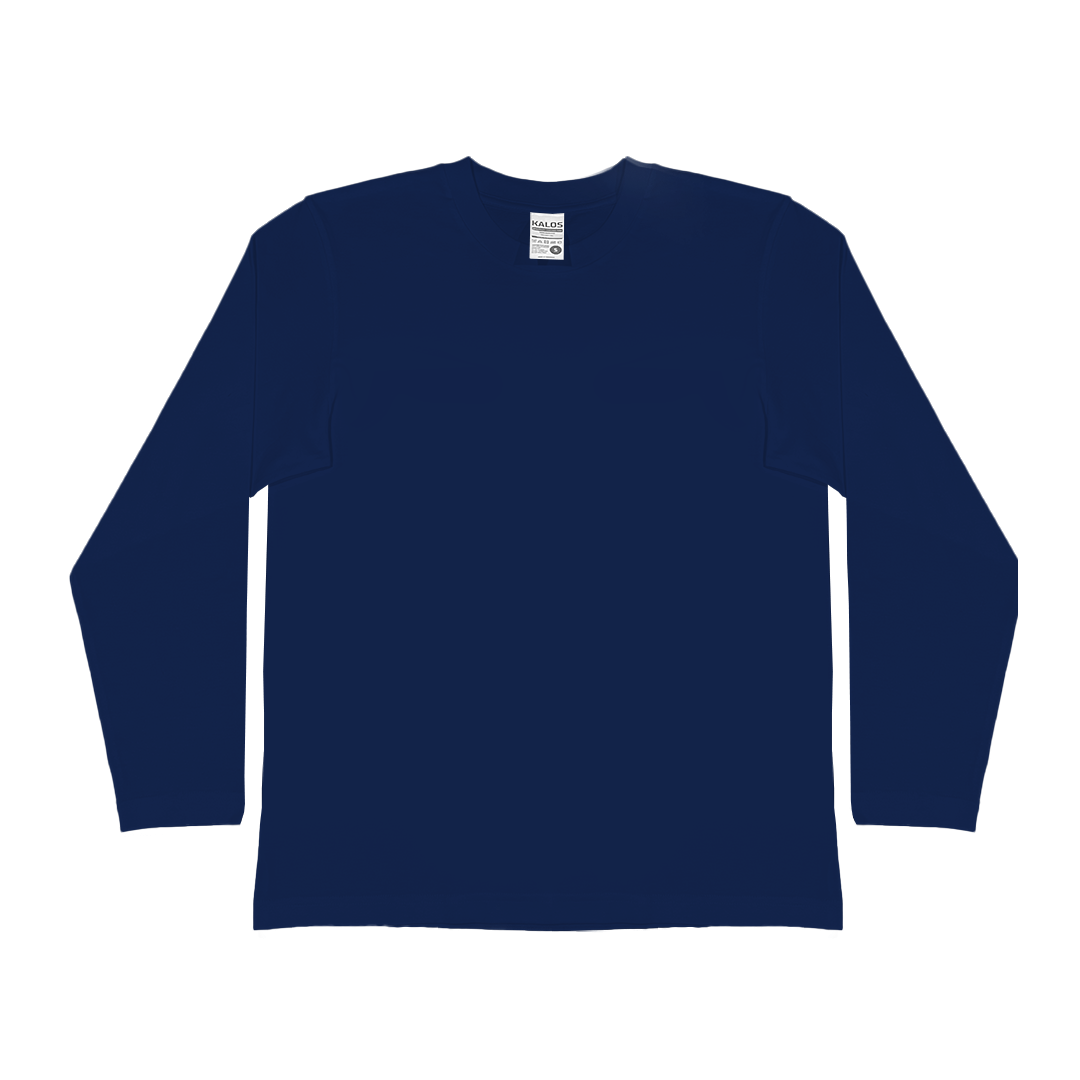 Kalos Long Sleeve Cotton 24s Tee Navy size XL