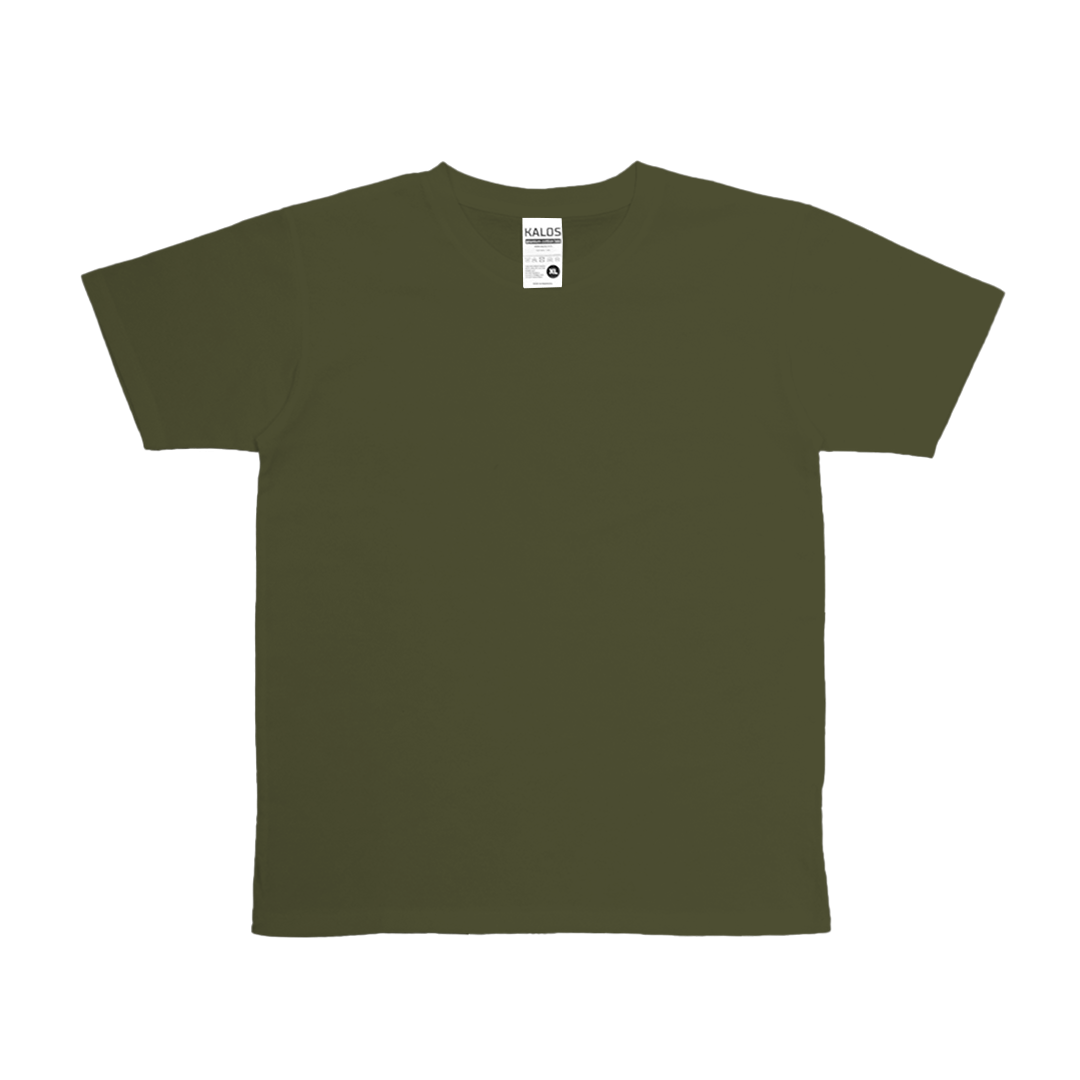 Kalos Cotton 24s Tee Army Green size L